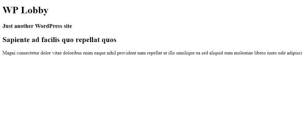 Our current single post layout