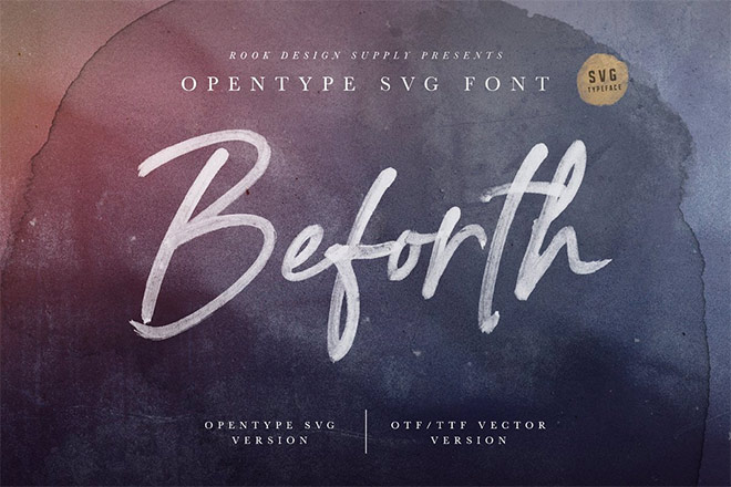 Beforth - OpenType SVG Font by Greg Nicholls