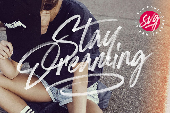 Stay Dreaming SVG Font Set Sail Studios