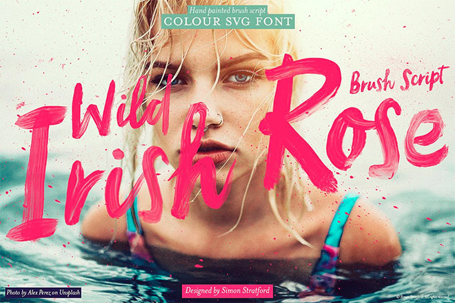 Wild Irish Rose brush script font by Itsmesimon