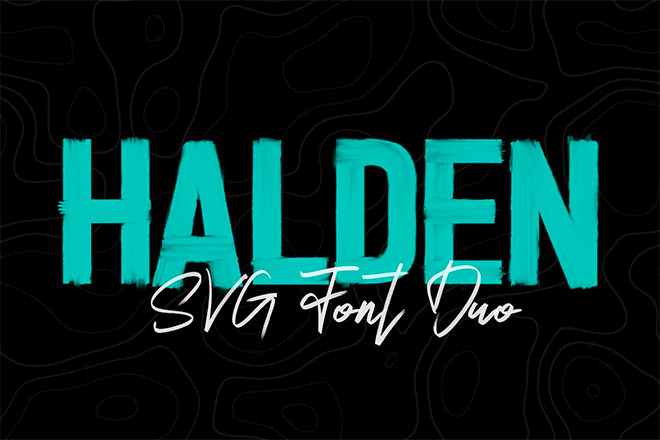 Halden - Hand Brushed SVG Font Duo by Surplus Type Co