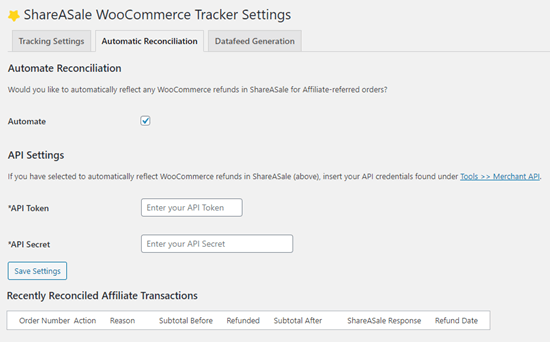 Tracking your WooCommerce refunds on affiliate sales in ShareASalev