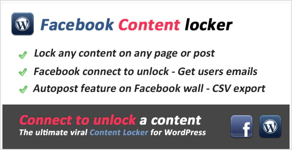 Facebook Content Locker plugin for WordPress