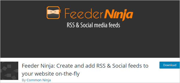 Feeder Ninja WordPress social feeds plugin.