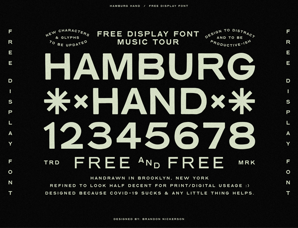 Hamburg Hand Free Font