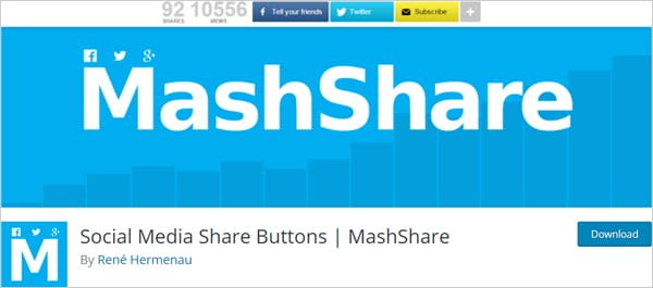 MashShare Social Media Share Buttons plugin for WordPress.