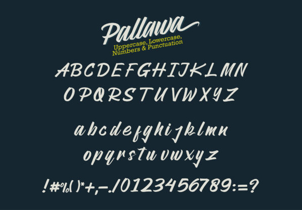 Pallawa Free Font Letters