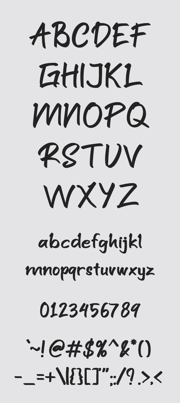 Santuy Free Font Letters