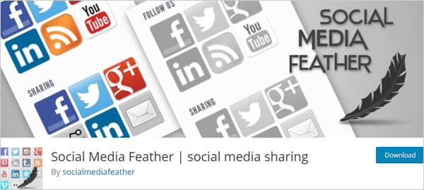 Social Media Feather social media sharing plugin for WordPress.