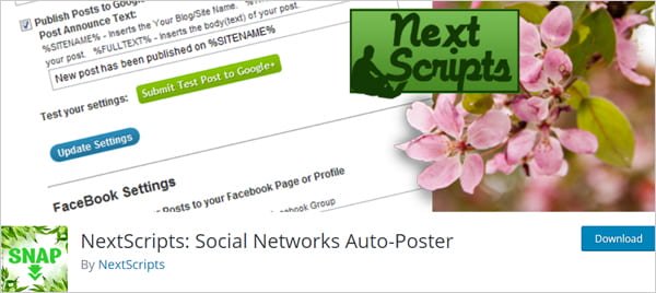 NextScripts: Social Networks Auto-Poster WordPress plugin