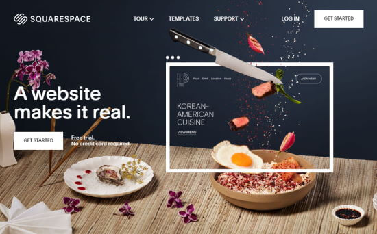 The Squarespace website builder