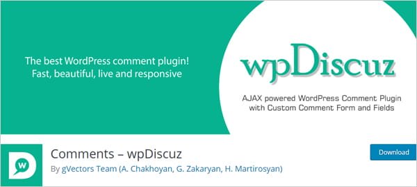 Comments by wpDiscuz