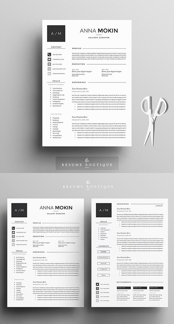 Resume Template 5 page pack
