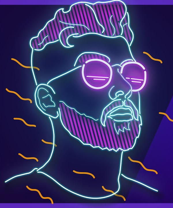 How to Make Stunning Neon Portrait Illustration using Photoshop Tutorial
