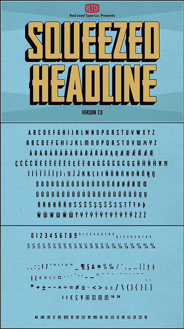 Squeezed Headline Font Squeezed Headline Font