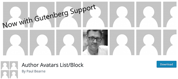 author avatars list/block.