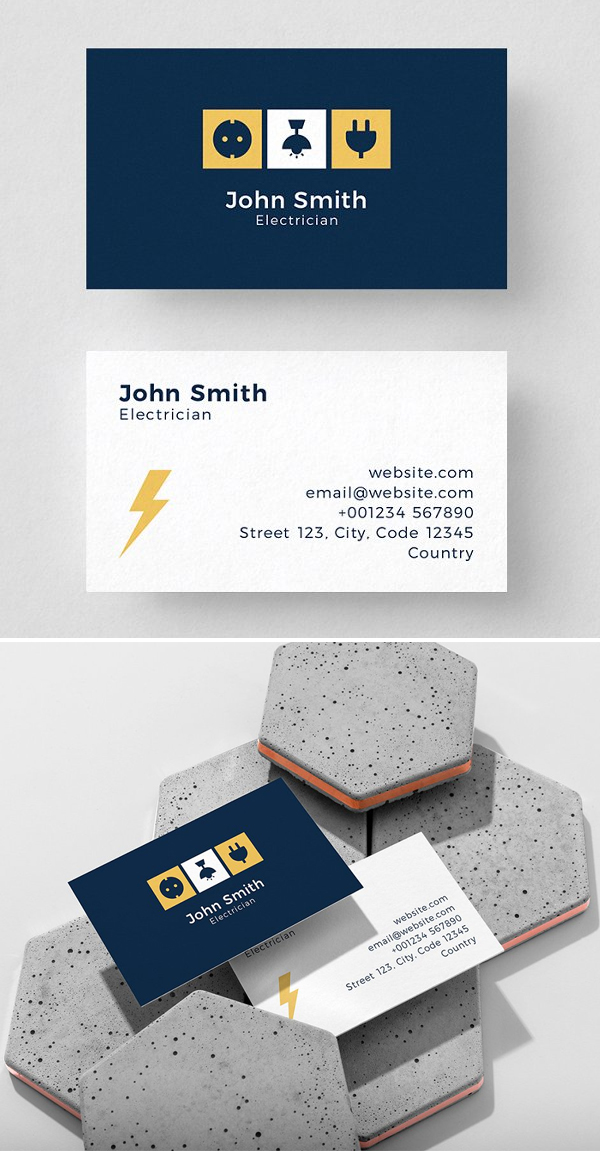Electrician Business Card Template Electrician Business Card Template