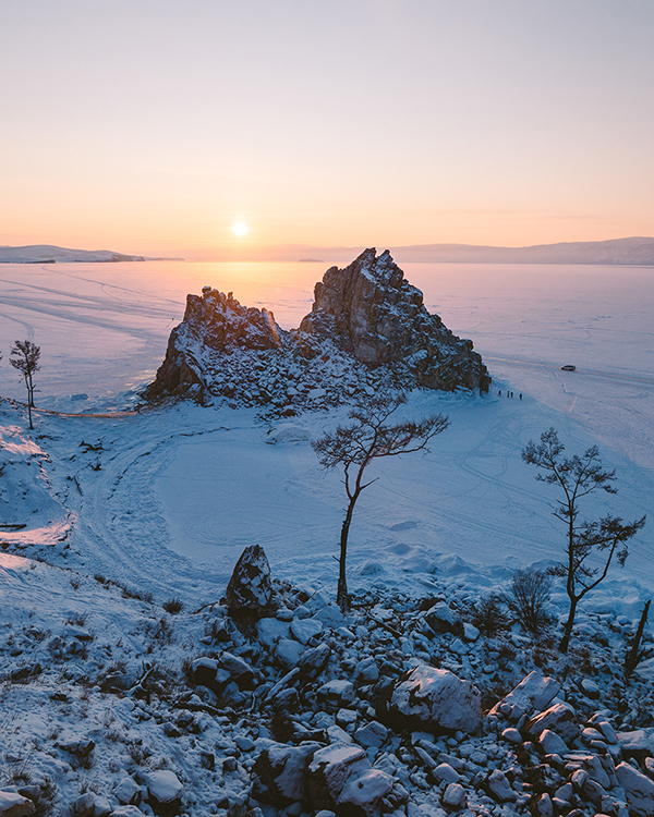 Epic frozen lake Baikal, Russia Roman Manukyan
