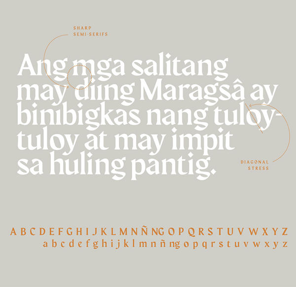 Maragsa Semi-serif Free Font Letters