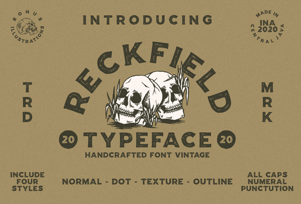 Reckfield Rough Free Font Reckfield Rough