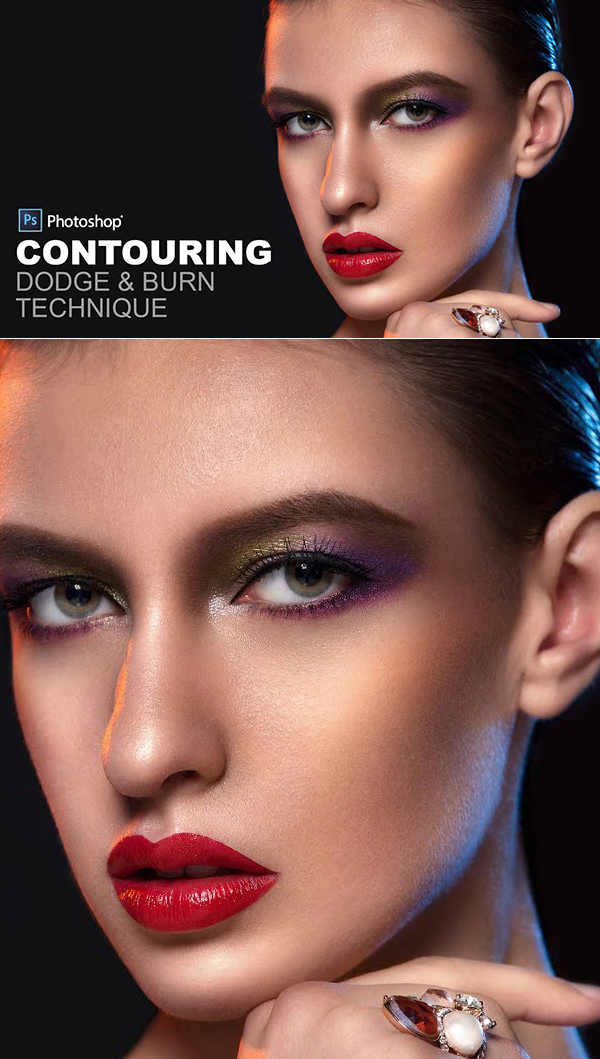 How to Contouring Dodge and Burn in Photoshop - Non-Destructive Retouch Technique