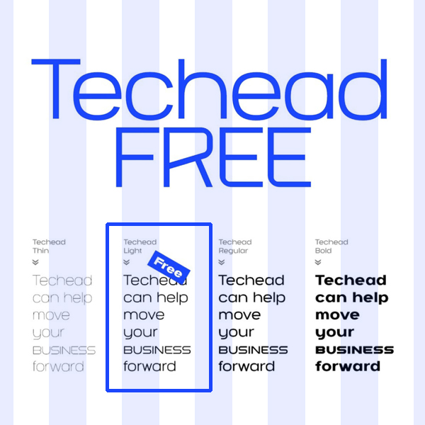 Techead Sans Serif Free Font Techead Sans Serif