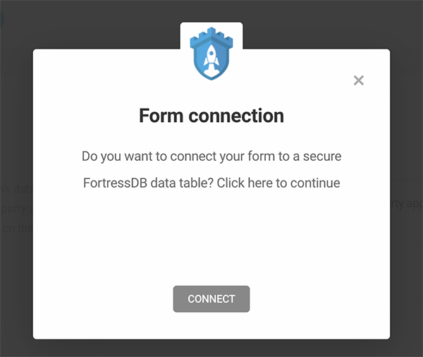 FortressDB form connecting.
