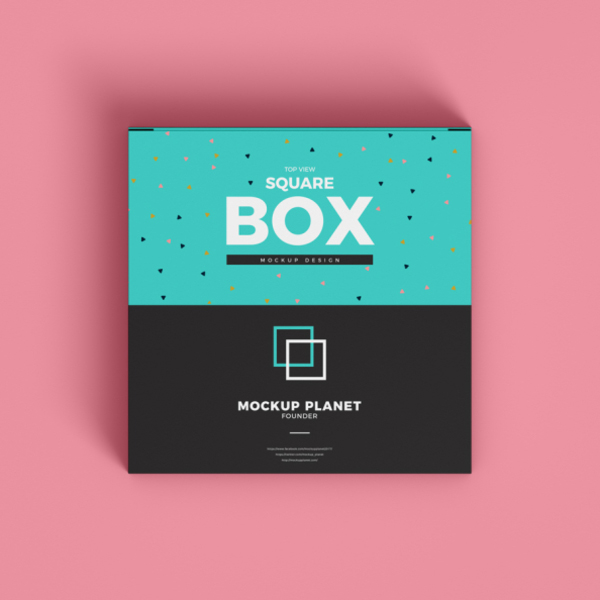 Free Square Box Mockup Free Square Box Mockup