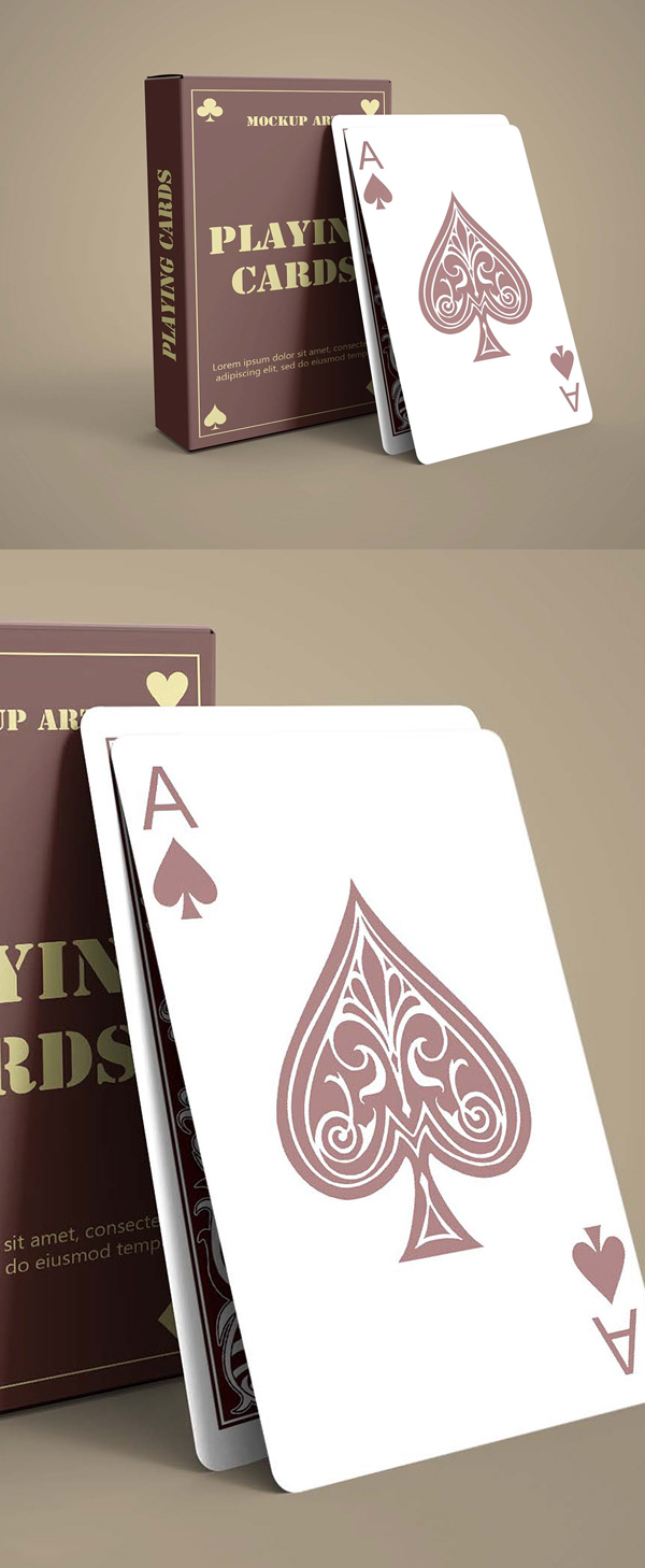 Free Playing Cards Mockup PSD Free Playing Cards Mockup PSD