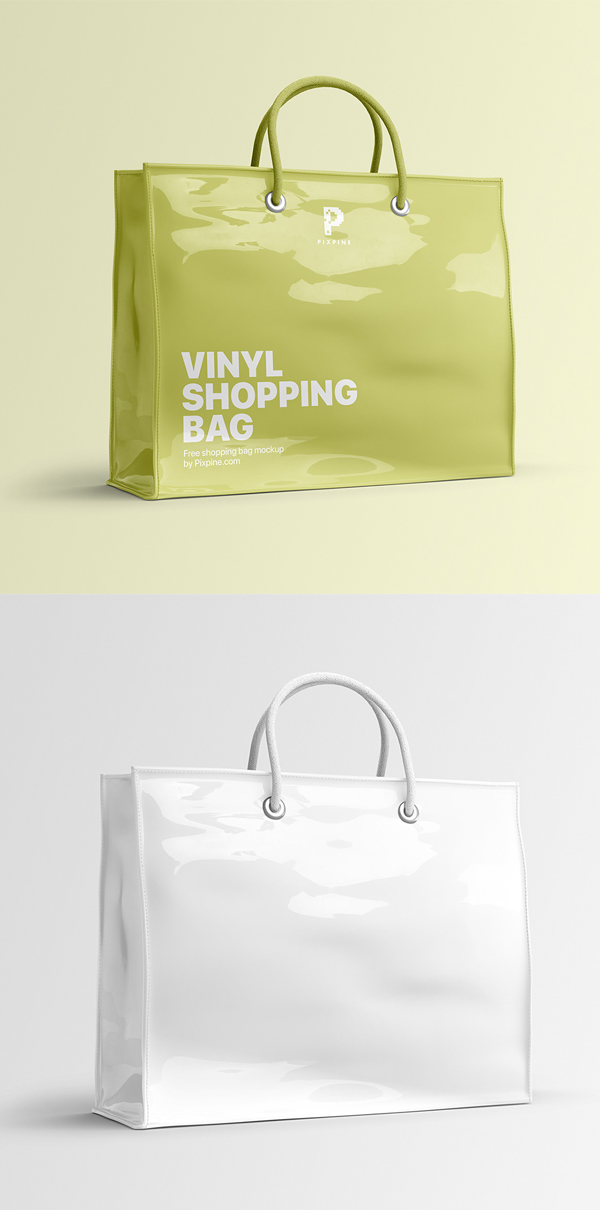 Free Vinyl Shopping Bag Mockup Free Vinyl Shopping Bag Mockup