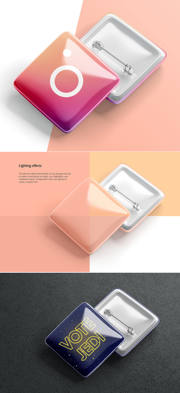 Free Button Badge Mockup Free Button Badge Mockup