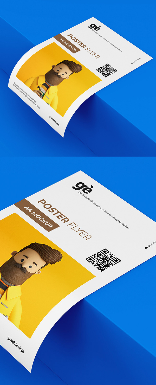 Single A4 Flyer Mockup Single A4 Flyer Mockup