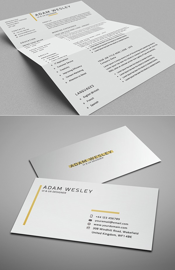 Free Resume Template + Cover Letter + Business Card