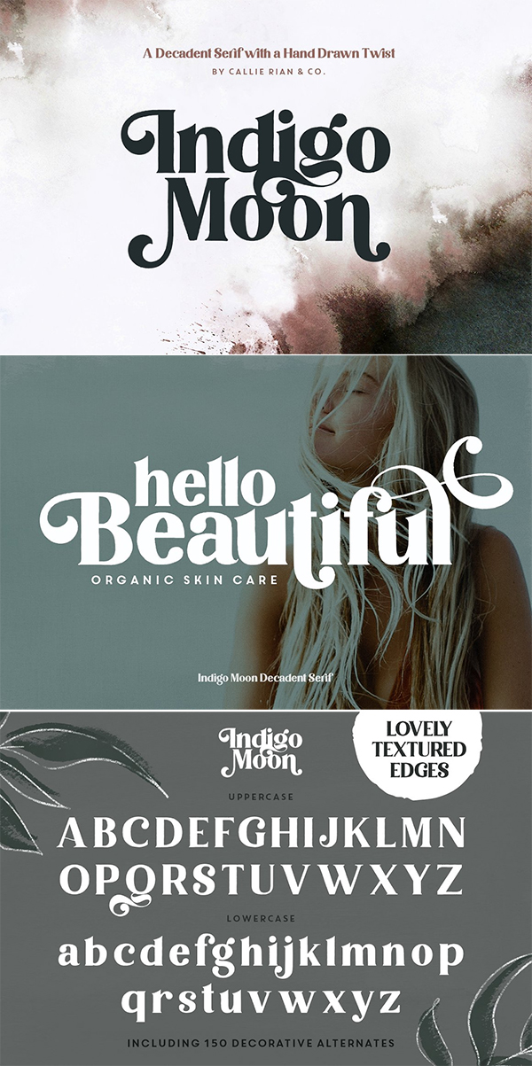 Indigo Moon Decadent Serif Font