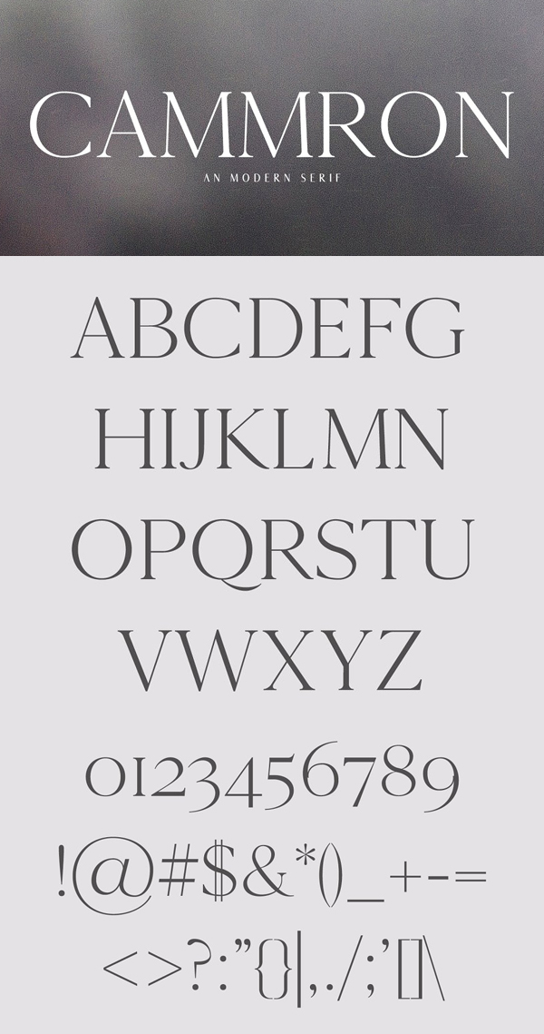 Cammron Serif Font