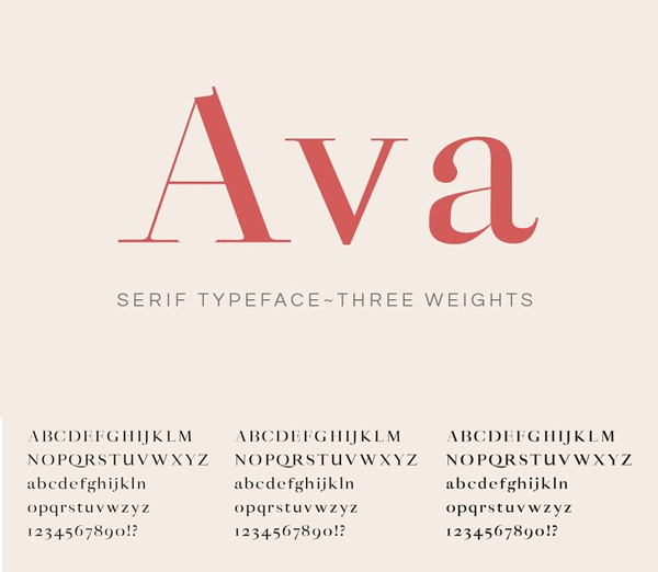 Ava - A Classy Serif Typeface