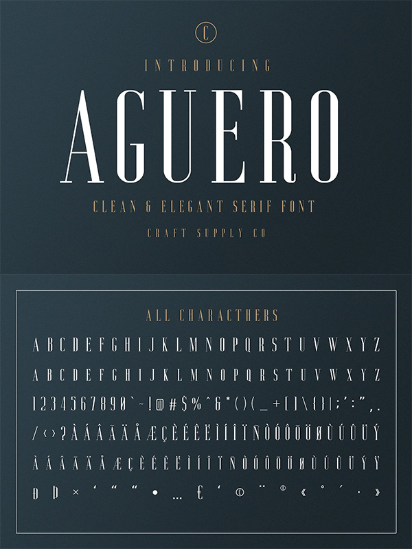 Aguero Serif - Clean & Elegant Font