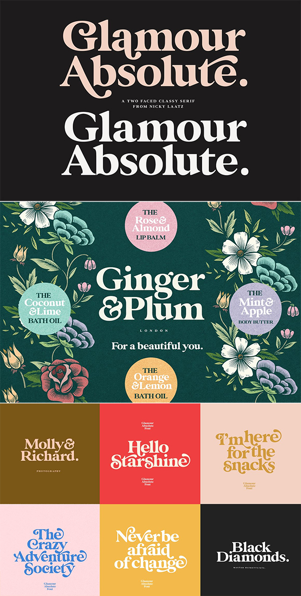 Glamour Absolute Modern / Vintage Font