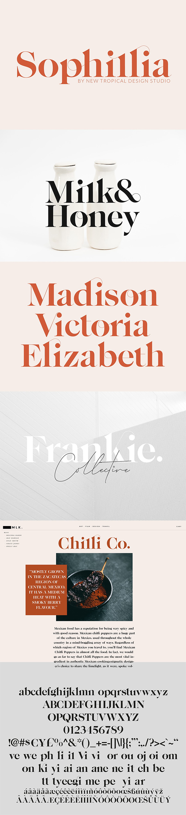 Sophillia - Ligature Serif Font