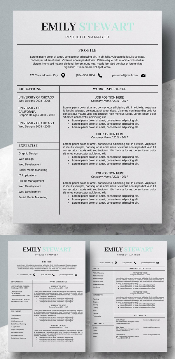 Modern Resume Template | CV Modern Resume Template | CV