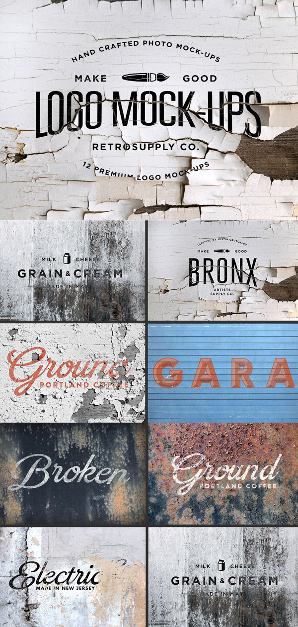 Vintage Logo Mock-ups Vintage Logo Mock-ups