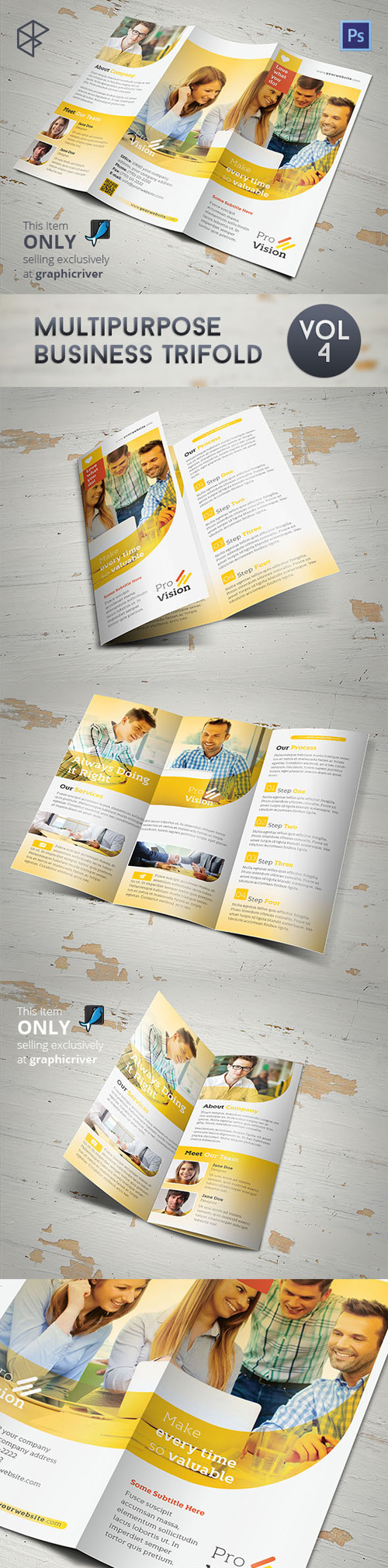Multipurpose Business Trifold Brochure Design Multipurpose Business Trifold Brochure Design