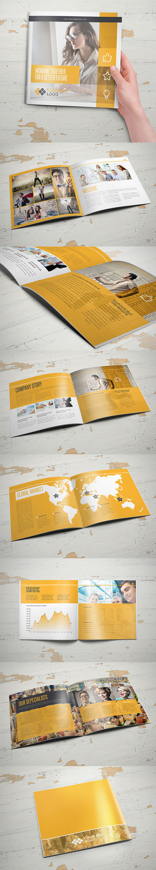 Multipurpose Business Square Brochure Template Multipurpose Business Square Brochure Template
