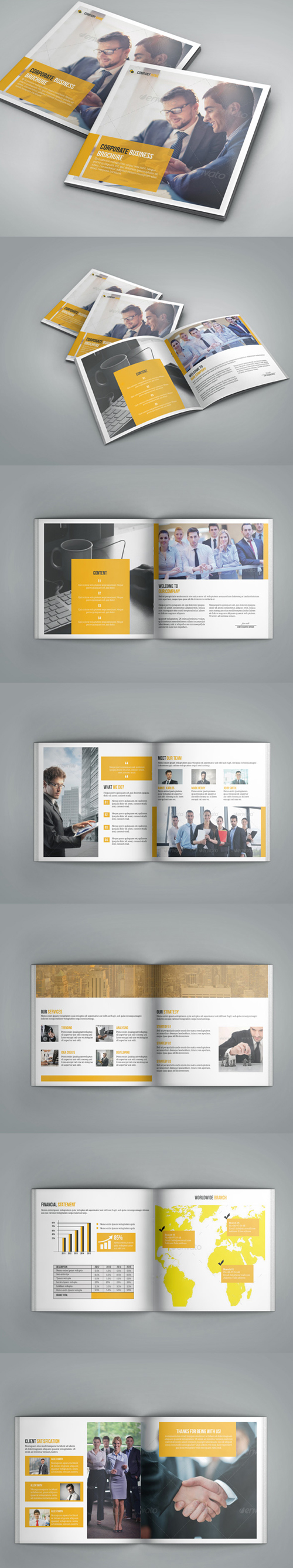 Square Bi-Fold Business Brochure Template Square Bi-Fold Business Brochure Template