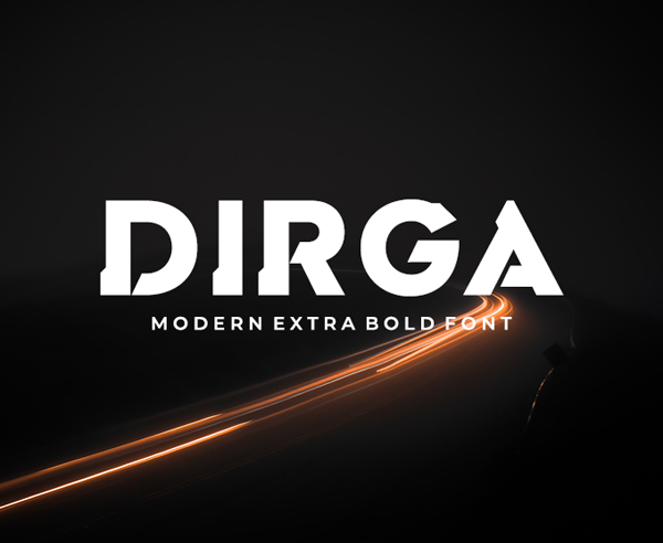 Dirga Bold Free Font Dirga Bold Free Font