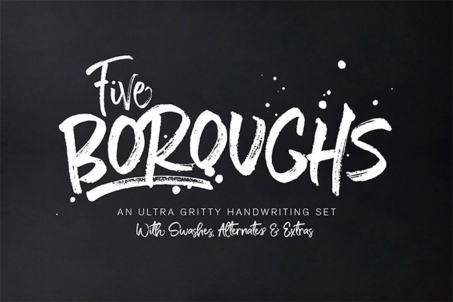 Five Boroughs Brush Font
