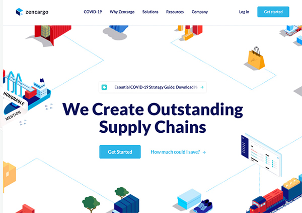 Zencargo - Website Design Zencargo - Illustation in Website Design