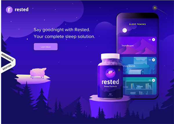 Rested - Website Design Rested - Illustation in Website Design