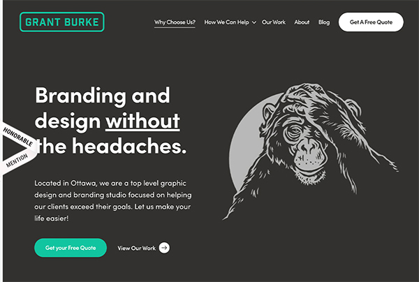 Grant Burke - Illustation in Website Design